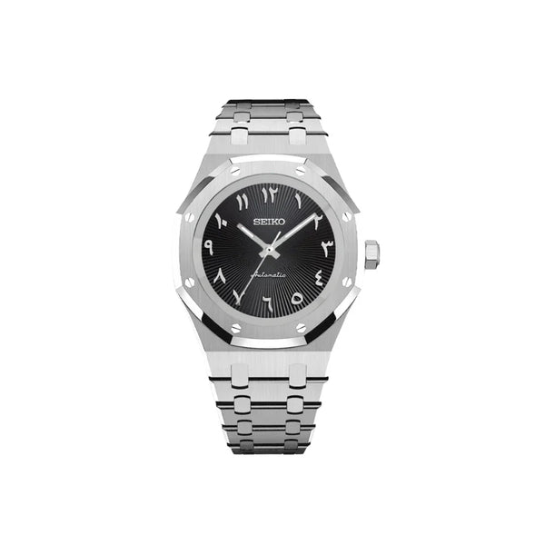 SEIKOAK ARABIC DIAL SILVER/ BLACK DIAL - Liam Poedagar