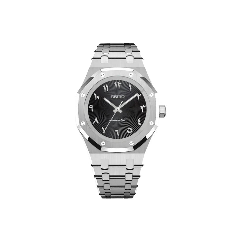 SEIKOAK ARABIC DIAL SILVER/ BLACK DIAL - Liam Poedagar