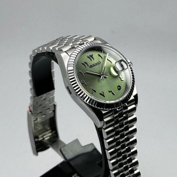 SEIKOJUST GREEN ARABIC DIAL - Liam Poedagar